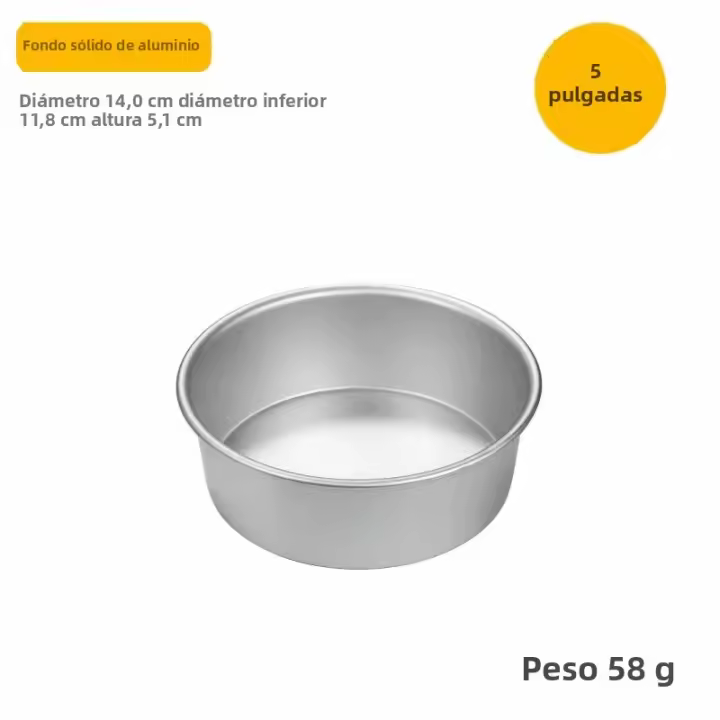 Molde De Pastel Redondo De Aluminio Para Hornear 4-12 Pulgadas Base Sólida Para Pasteles De Seda Herramienta De Cocina Para El Hogar - 1