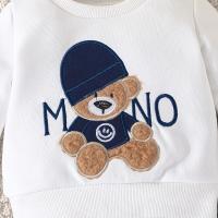 Conjunto De Ropa Para Bebé Terno Con Estampado De Oso Casual Para Niños Y Niñas De 3 a 24 Meses Camiseta De Manga Larga Y Pantalones Navys - details 3