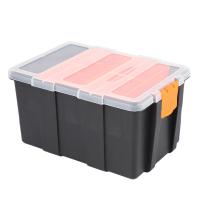 Caja de piezas de herramientas de plástico portátil para electricista, Maleta de almacenamiento, soporte para maleta, F-156D - details 4