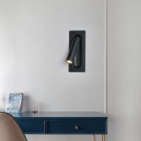 Lámpara De Pared Moderna Y Sencilla Para Habitación De Hotel Dormitorio Estudio Lectura Protección Ocular Rotativa LED Metal Negro Y Blanco - details 5