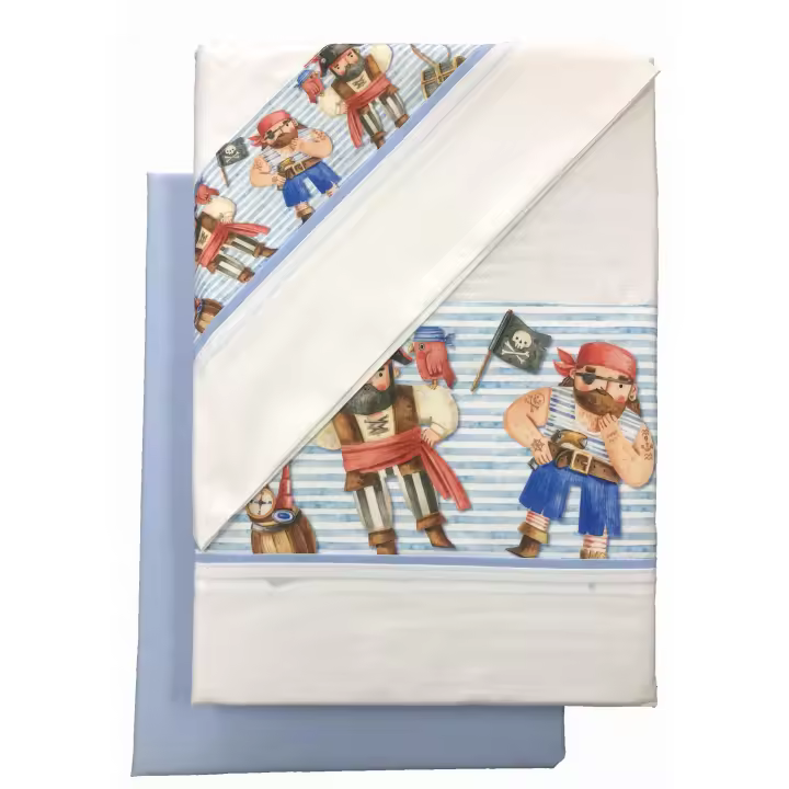 Bimba Pimba Juego de sábanas Tallas 90, 105, 135 y 150 modelo 090 blanco/azul - 1