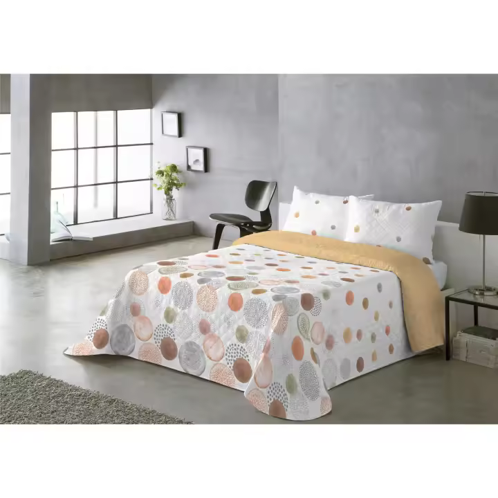 Colcha Bouti Reversible Modelo Rocío –Colcha Ligera de Verano, Ropa de Cama Decorativa para Dormitorio – Disponible en Varias Medidas - 1