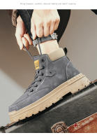 Botas De Otoño Para Hombre Antideslizantes Resistentes Al Desgaste Con Tela De Canvas Suela De Goma Botines Retro De Moda Para Caminar Y Trabajo - details 7