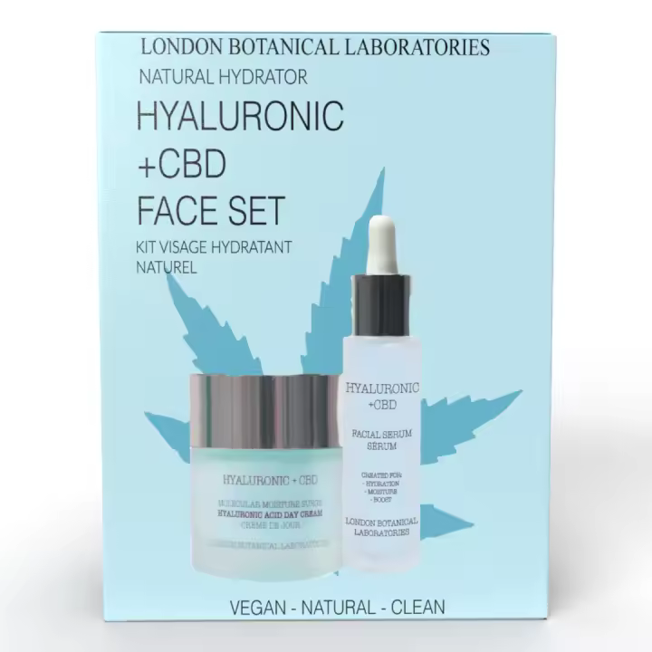London Botanical Laboratories Set de regalo de ensueño con ácido hialurónico y CBD (suero, crema hidratante y contorno de ojos) - 1