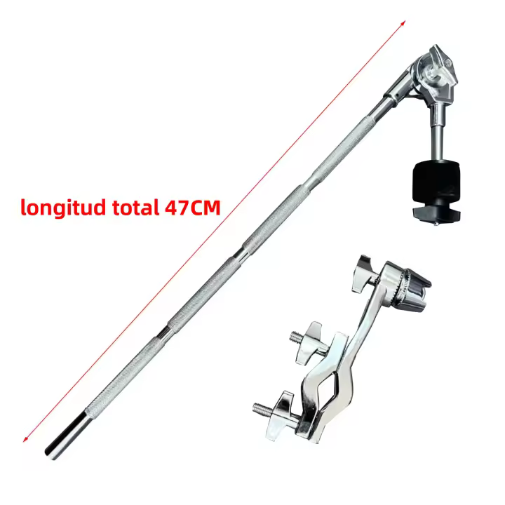 Soporte De Tambor Universal Para Cimbal Metal Ratchet Clamp Extensión De Brazo Compatible Con La Mayoría De Los Conjuntos Estándar De Batería - 1