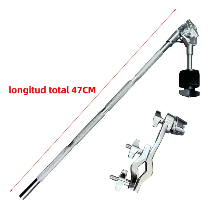 Soporte De Tambor Universal Para Cimbal Metal Ratchet Clamp Extensión De Brazo Compatible Con La Mayoría De Los Conjuntos Estándar De Batería - 1