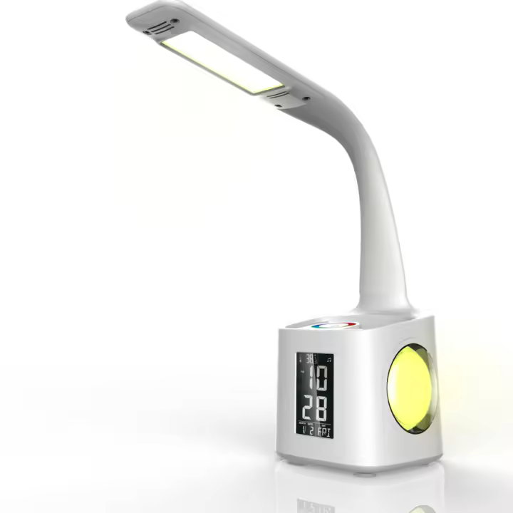 Lámpara de escritorio LED que protege los ojos, luz ambiental nocturna con puerto de carga USB y soporte para bolígrafo. - 1