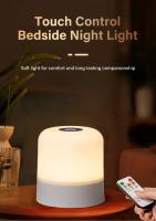 Lámpara Nocturna LED Recargable Con Control Remoto Y Interruptor Táctil Para Lectura En La Habitación Blanco RGB Ajustable Portátil - details 0