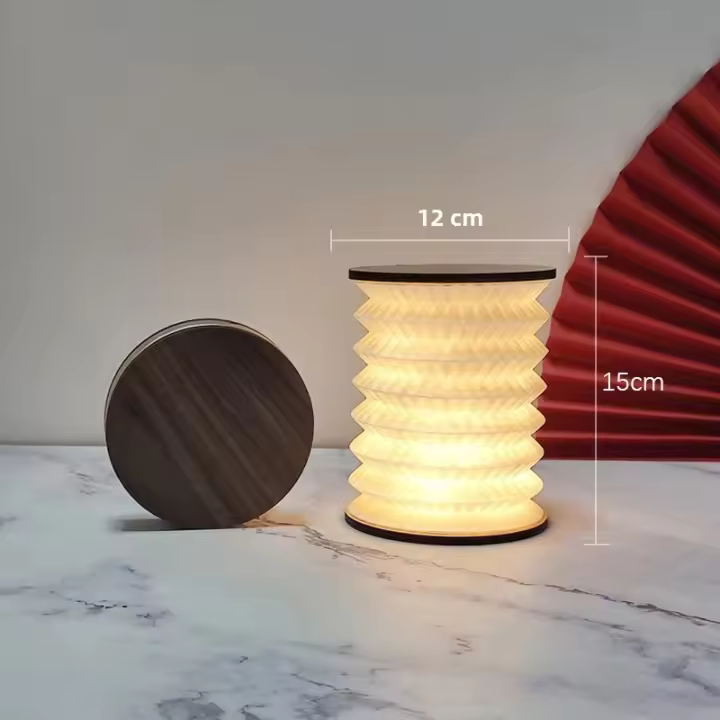 Lámpara De Noche Portátil Plegable USB Estilo Japonés Creativa Para Regalo Decoración De Habitación Y Estudio Luz De Mesa LED - 1
