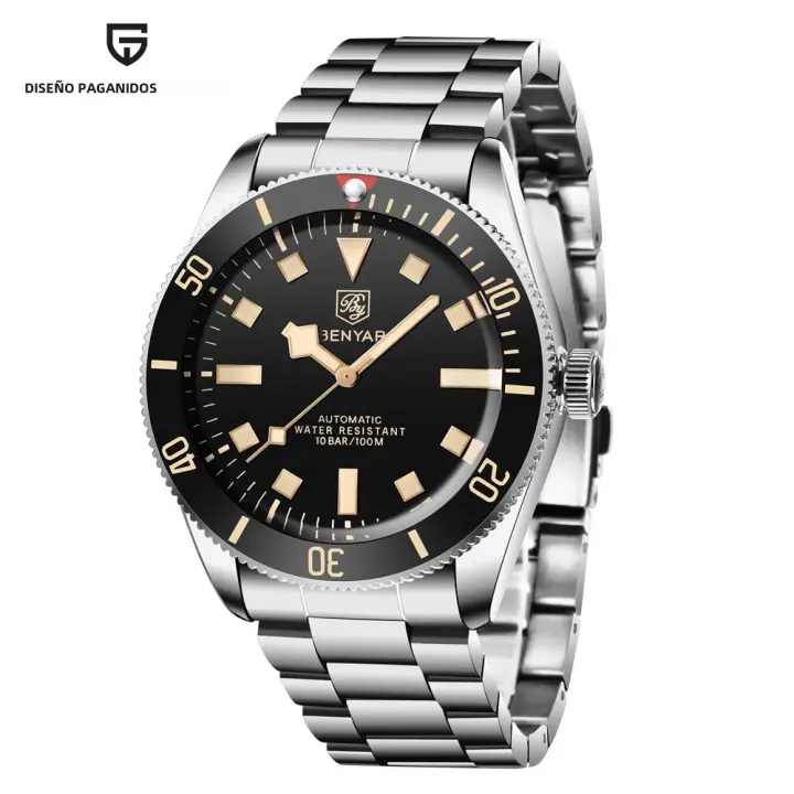 Reloj Mecánico Automático Para Hombre BENYAR BB58 Deportivo Acero Inoxidable Resistente Al Agua Con Luz Luminosa Y Calendario Completo - 1