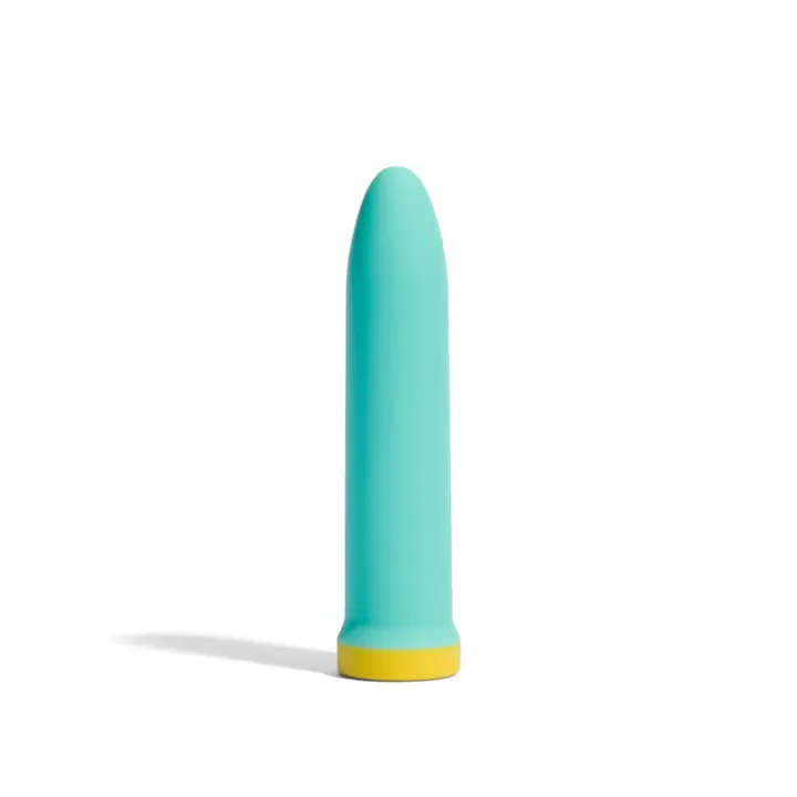 Platanomelón - Mini Vibrador con 3 Velocidades y 4 Modos, Sumergible y Recargable - Bali Turquesa - 1