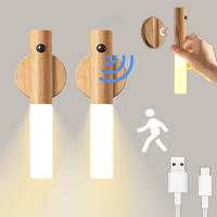 Lámpara De Pared Portátil Con Sensor De Movimiento Recargable USB Para Dormitorio Escaleras Pasillo Cocina Luz Nocturna Moderna - details 0