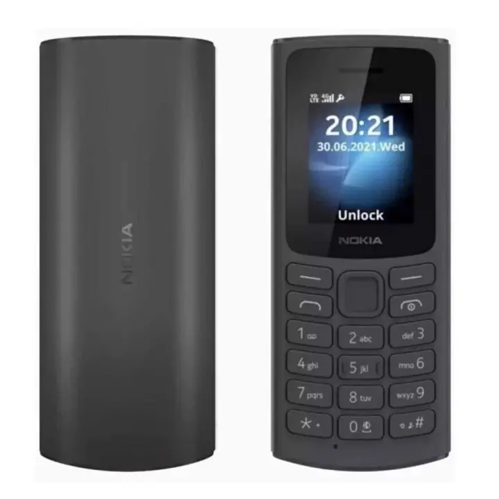 Nokia 105 4G 2021 (TA-1378) movil clasico - LIBRE- Dual SIM NEGRO - 1
