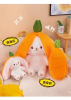 Muñeco De Peluche Transformable En Fresa Y Conejo De Zanahoria 25CM Juguete Suave Regalo Ideal Para Niños Y Adultos - details 13