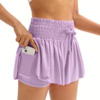 Pantalones cortos de Colores Sólidos para Mujeres, Gimnasio, yoga, entrenamiento Atlético, Correr, Sudar, faldas de Tenis, ropa - details 4