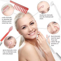 Bastón De Belleza Facial Portátil 4-en-1 Con Alta Frecuencia Herramienta Eléctrica Para El Cuidado De La Piel Tratamiento De Acné Máquina Neon - details 1