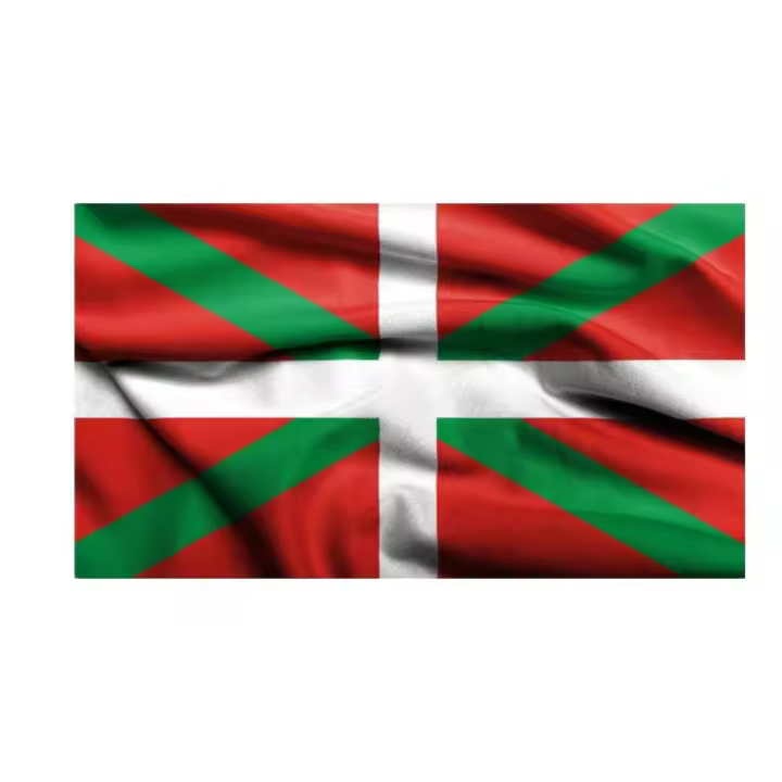 Bandera Ikurriña Pais Vasco euskadi grande 150 cm x 90 cm tela polister Heniak Store estandarte rojo verde blanco - 1