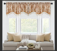 Valance De Lujo Con Tejido Jacquard Para Sala De Estar Cortinas Cortas De Pared Para Cocina Decoración De Hogar 1 PC Moderno Floral - details 4