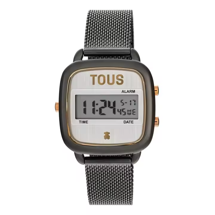 Reloj Tous Digital con brazalete de acero IPG gris D-Logo New 300358300 - 1