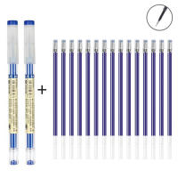 Juego De Bolígrafos De Gel Fina 0.35mm Azul Negro Rojo Recargables Para Escuela Y Oficina Estudiantes Dibujo Suministros De Papelería - details 3