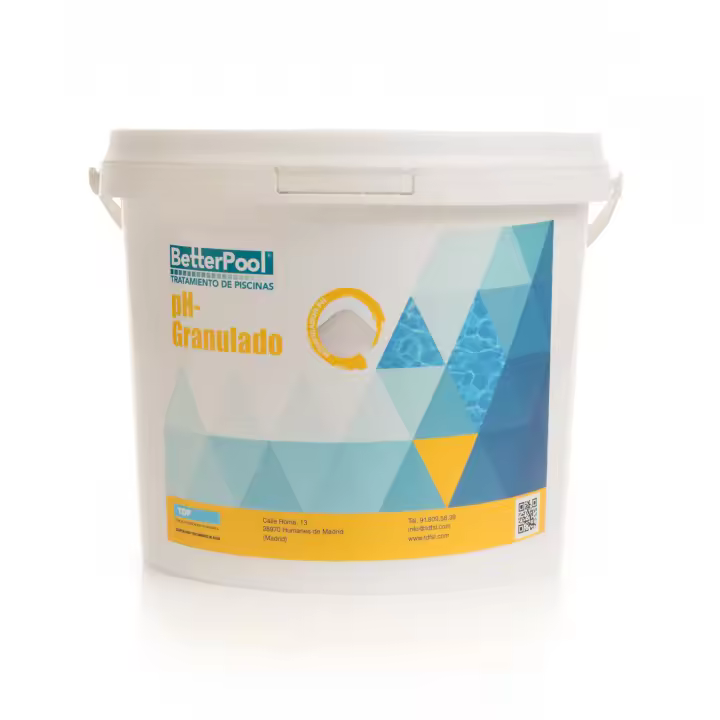 BetterPool pH - Granulado para piscinas y spas. Reduce pH BETTERPOOL TRATAMIENTO DE PISCINAS. Ajuste de pH en piscinas y spas. Fácil de usar. Fabricado en España - 1