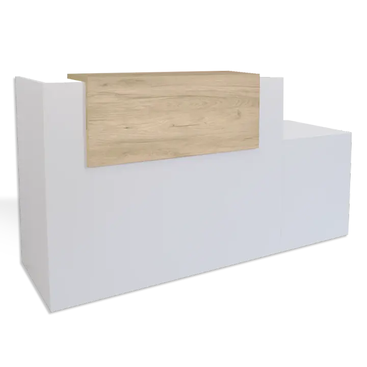 OFILIKE . Mostrador de Recepción Adaptado. Parte Baja a la Izquierda. Perfecto para Oficinas - 1