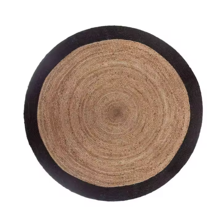Alfombra Atmosphera Negro Ø 120 cm Yute - 1