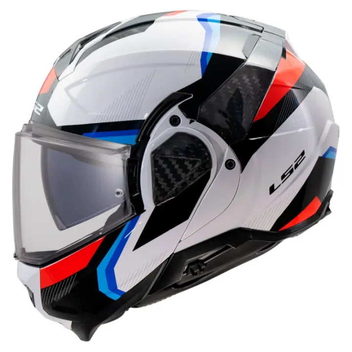 Casco modular LS2 FF910 Advant II Triple - Blanco Azul Rojo - 1