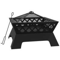 vidaXL Brasero con atizador acero XXL 50 cm - details 1