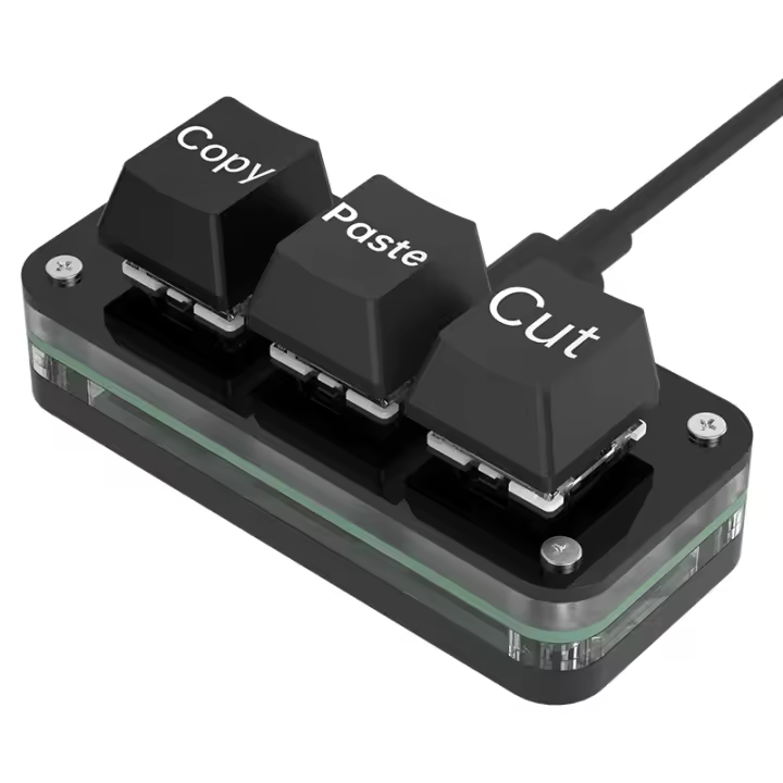 Teclado Mini RGB Con Programación Macro De 3 Teclas Para Photoshop Y Gaming Teclado Programable Con Interfaz USB Para Mac Y PC - 1
