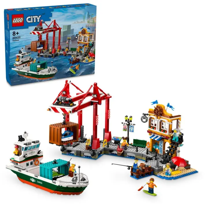LEGO 60422 City Puerto Marítimo con Buque de Mercancías Set de construcción para mayores de 8 años - 1