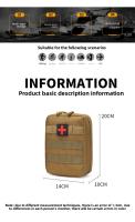 Kit Médico Deportivo Multifuncional Para Exteriores Primera Ayuda Táctica Bolsa Portátil De Oxford Negro Verde Militar Unisex - details 1