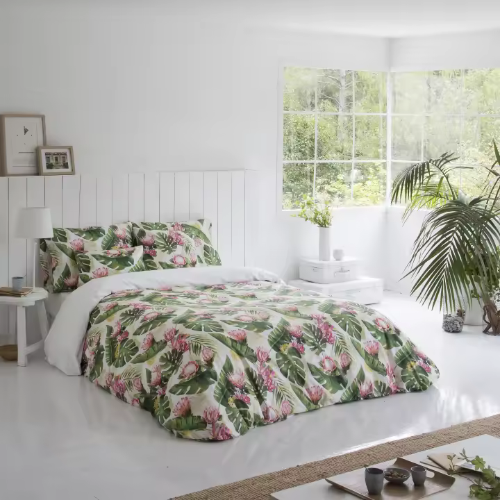 ETHERE MAISON - Funda nórdica Protea, algodón 200 hilos. Cierre con botones. - 1