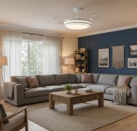 BEL AIR HOME - Ventilador NIKOS - DC blanco, 4 aspas retráctiles, 72W LED 3000|4000|6000K. Para habitaciones y salones. - details 3