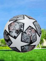 Balón De Fútbol Unisex Tamaño 5 Duradero Suturado Máquina Construcción De Cuero PU Resistente Al Desgaste Ideal Para Diversión Familiar Y Competencias - details 6