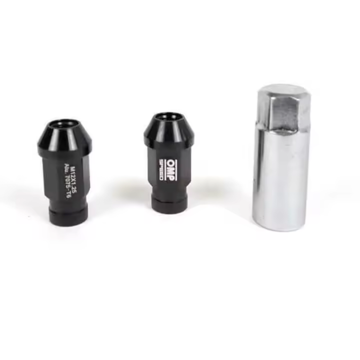Set Tuercas OMP 7075 40 mm M14 x 1,50 20 uds Negro - 1