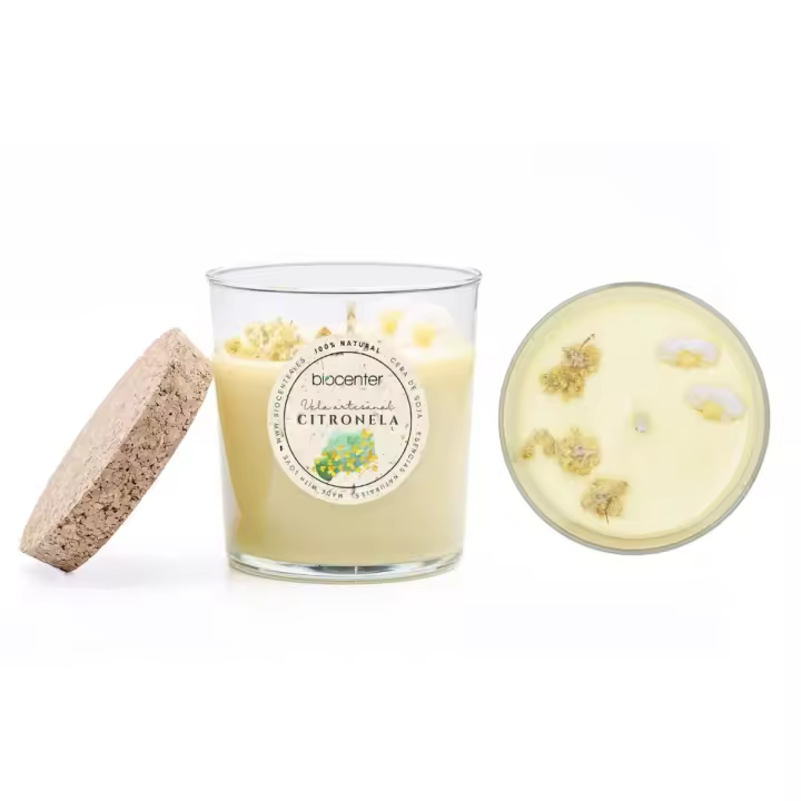 VELA NATURAL ANTIMOSQUITOS DE CERA DE SOJA - CITRONELA - 1