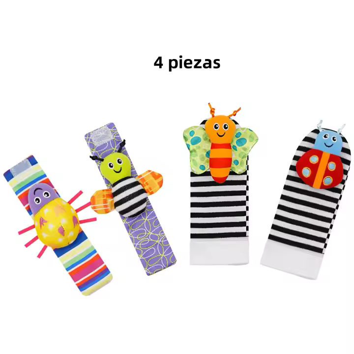 Juego De 4 Relojes Para Bebés Con Pulseras Y Calcetines Juguete Educativo De Sonido Para Niños Recién Nacidos a 6 Años - 1