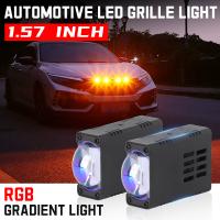 2pcs Luz Deportiva LED Super Delgada Amarilla Y Blanca Dual Beam Bi-Led Proyector Grill 3000K 6000K Para Motocicleta ATV UTV Proyector - details 0