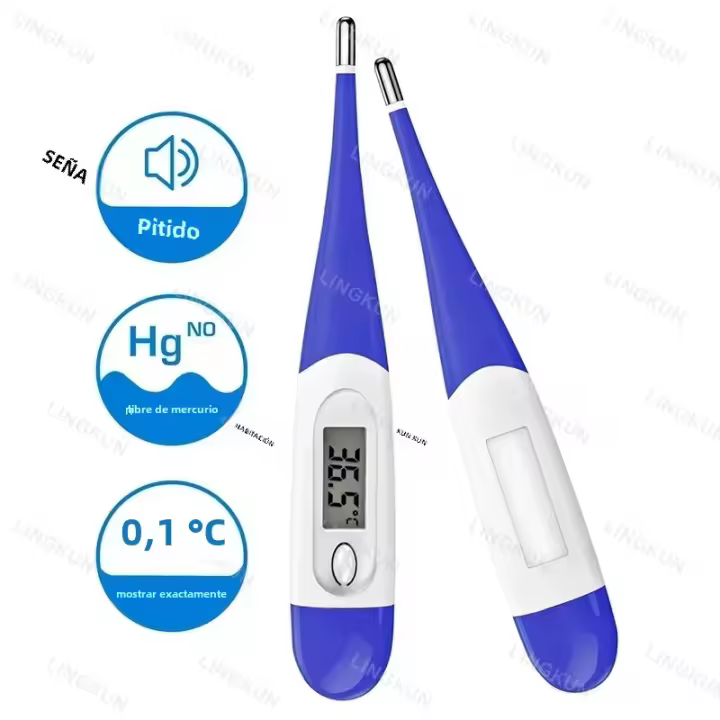 Termómetro Digital Para Bebés Uso Oral Y Axilar Lectura Rápida Y Precisa Pantalla LCD Alerta De Fiebre Termómetros Para Baño De Bebé - 1
