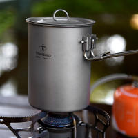 Tomshoo Olla De Titanio De 900ml Con Tapa Y Mango Plegable Cocina Portátil Para Camping Senderismo Picnic Soporte Para Arroz Y Comida Taza Y Botella - details 8