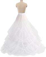 Falda De Mujer Mermaid Crinolina Para Vestido De Boda 3 Capas Larga Hasta El Suelo Underskirt Falda De Baile De Gota - details 4