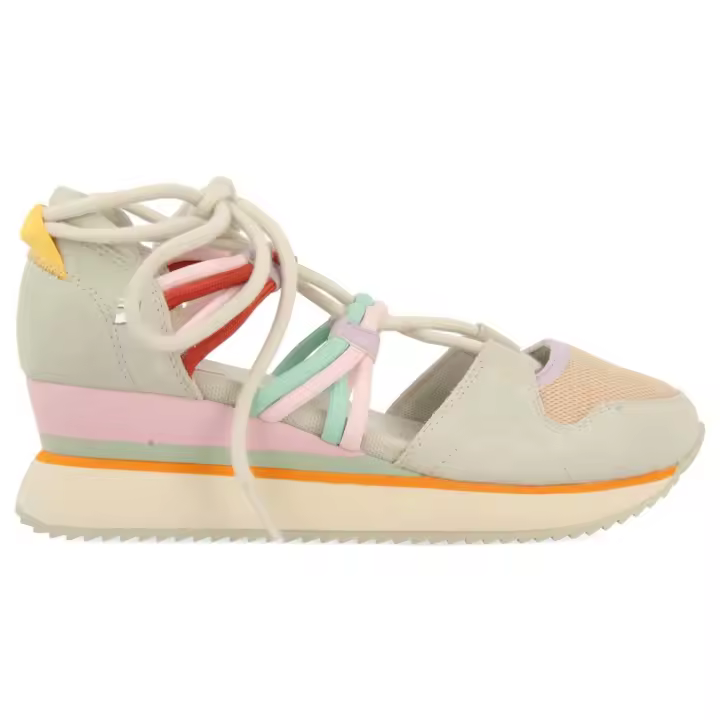 Sneakers abiertas atadas piel locke - 1