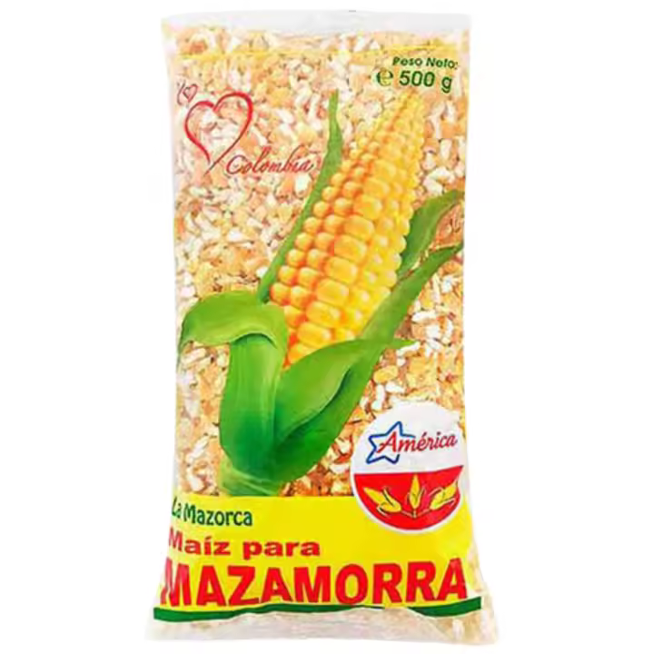 America  - Bolsas de Maíz para Mazamorra de 500 G - Maíz Trillado - Natural 100% Amarillo o Blanco - 1