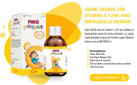 NEO PEQUES | 150 ml | Jarabe Infantil C+ a Base de Vitamina C y Zinc | Fortalece las Defensas y Favorece el Crecimiento en Niños | Delicioso Sabor Naranja - details 2
