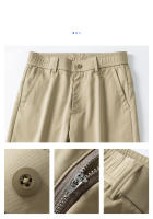 Pantalones Casuales Para Hombre De Verano Largo Hasta El Tobillo Ajustados Color Sólido Moda Fitted Cierre Elástico Talla 28-38 - details 2