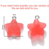 Lote De 10 Pendentivos De Estrella De Cinco Puntos En Colores Dulces Y Lindos Para Manualidades Joyería Accesorios De Pendientes Y Collares - details 1