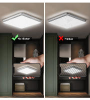 Luz De Techo LED Cuadrada 18W 24W 48W Para Sala De Estar Pasillo Comedor Dormitorio Baño Decoración De Hogar Iluminación Contemporánea Montaje Superficial - details 1