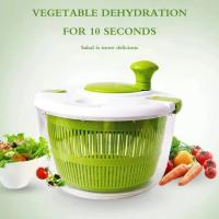 Ensaladera De Frutas Con Secador De Manivela Manual Accesorios De Cocina Ensaladera De Verduras Secadora Centrifuga Alimentos Deshidratadores Cesta De Frutas - details 0