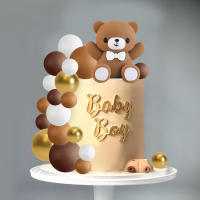 Toppers De Pasteles Para Baño De Rosas Rosa Decoración De Fiesta De Baño De Rosas Para Bebés Niño Y Niña Adornos De Galleta De Dibujos Animados Y Colores Sólidos Para Fiestas De Bebés - details 12
